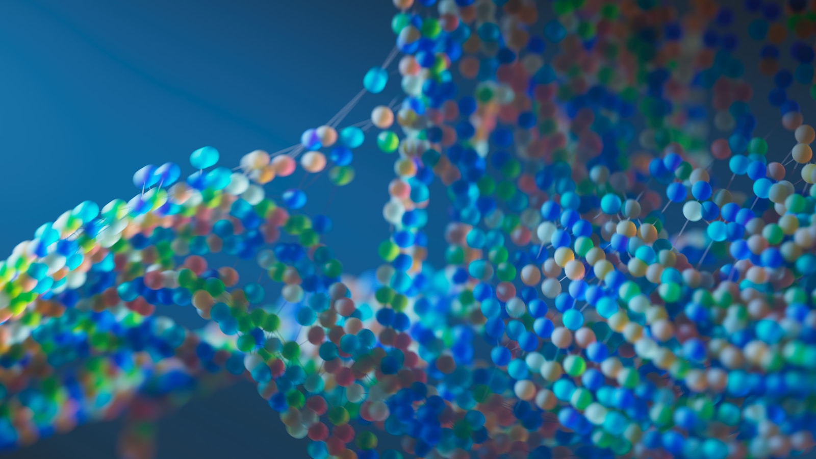 Abstract data structure representing AI continuously reading and reasoning over a business