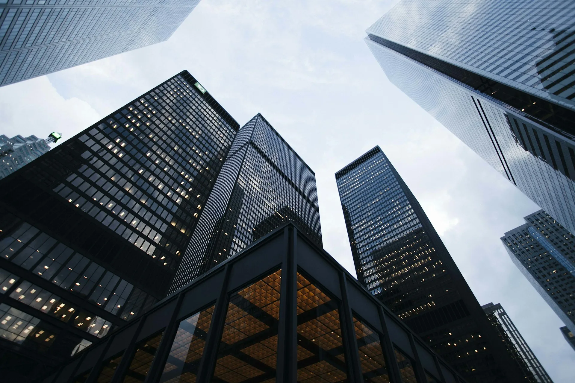Modern real estate towers — commercial and residential property
